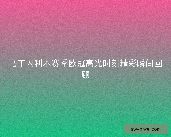 马丁内利本赛季欧冠高光时刻精彩瞬间回顾